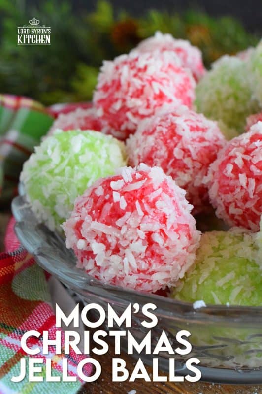 No baking, no melting, and just one mixing bowl! Mom's Christmas Jello Balls are one of the easiest cookies you'll make this holiday season! And, not only that, they taste great too! Use any flavour or colour of Jello you want! #jello #coconut #balls #christmas #holiday #nobake #kids