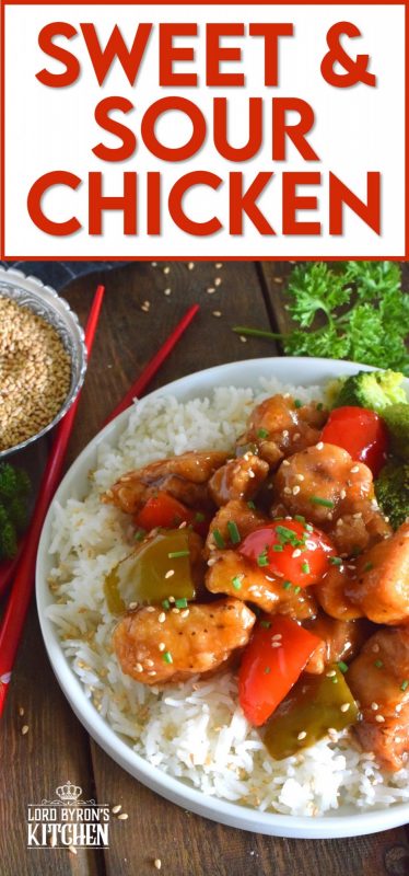 A really great Sweet and Sour Chicken recipe has two parts. Firstly, the chicken must be fried with a light and crispy batter. Secondly, the sauce must be both sweet and sour, but also thick and glossy. With this easy, Asian-inspired, do-it-yourself recipe, you won't need to order Chinese delivery again! #sweetandsour #chicken #chickenrecipes #chinesefood #asian #asianinspired #chickenthighs #homemade #takeoutathome