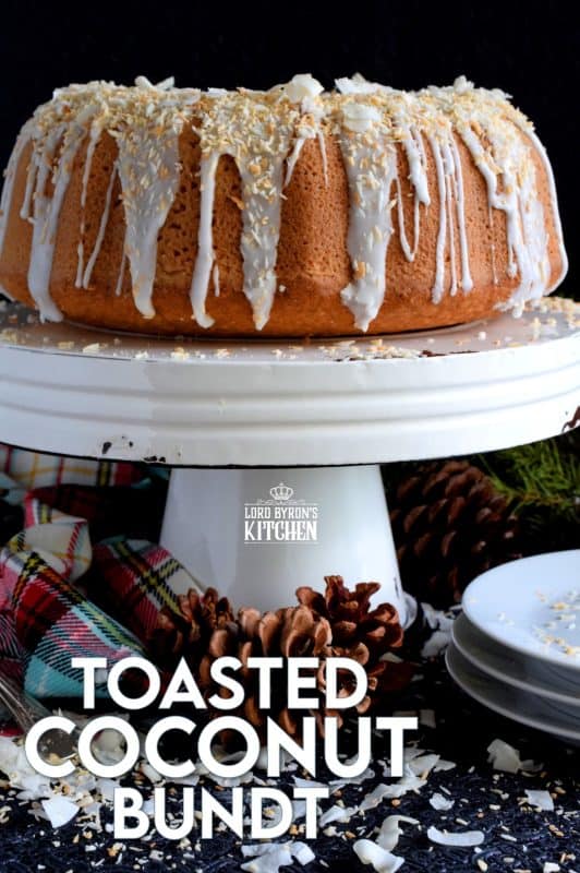 If you have a coconut lover in your life, this gorgeous Toasted Coconut Bundt Cake is going to make that person very happy! This cake is prepared with coconut, coconut milk, and coconut extract. If that's not coconutty enough, nothing will ever be! #bundt #cake #bundtbakers #coconut #toasted #cake #christmas #holiday