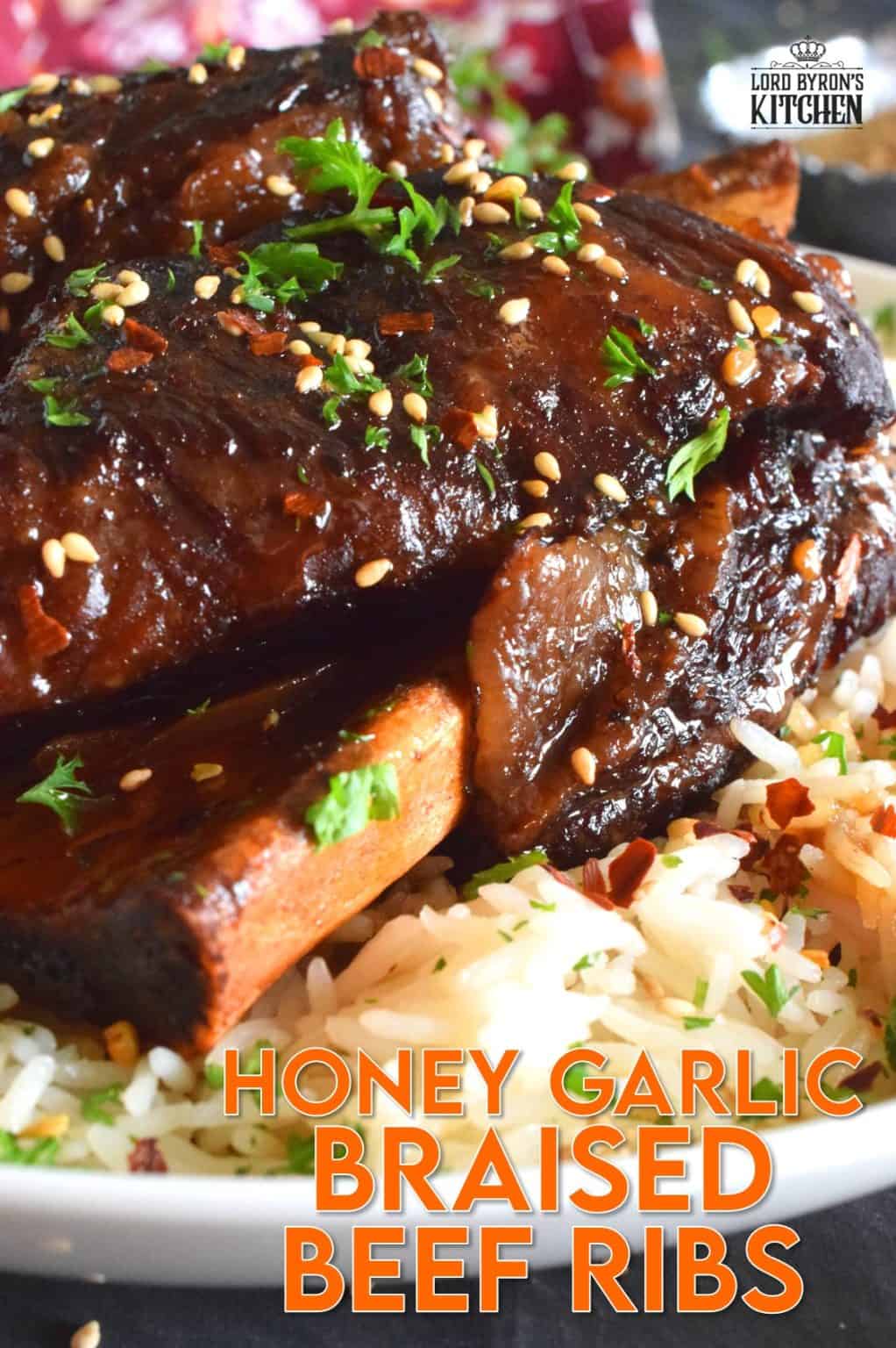 Honey Garlic Braised Beef Ribs - Lord Byron's Kitchen