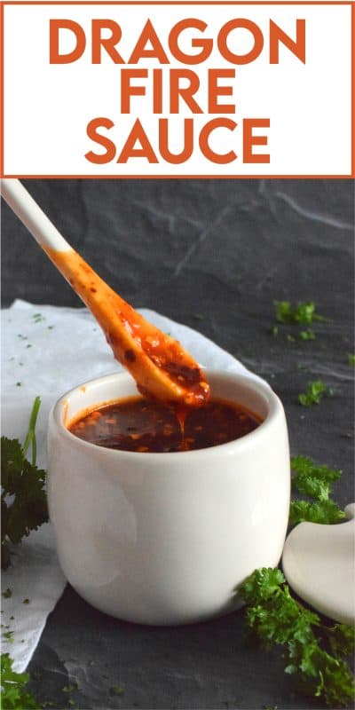This hot and spicy sauce only has a scary name like Dragon Fire Sauce; it most certainly isn't blow-your-head-off hot - not in small amounts anyway! This sauce has so many uses and tastes great on so many things!  #dragonfire #hotsauce #gochujang #hotandspicy #chilies