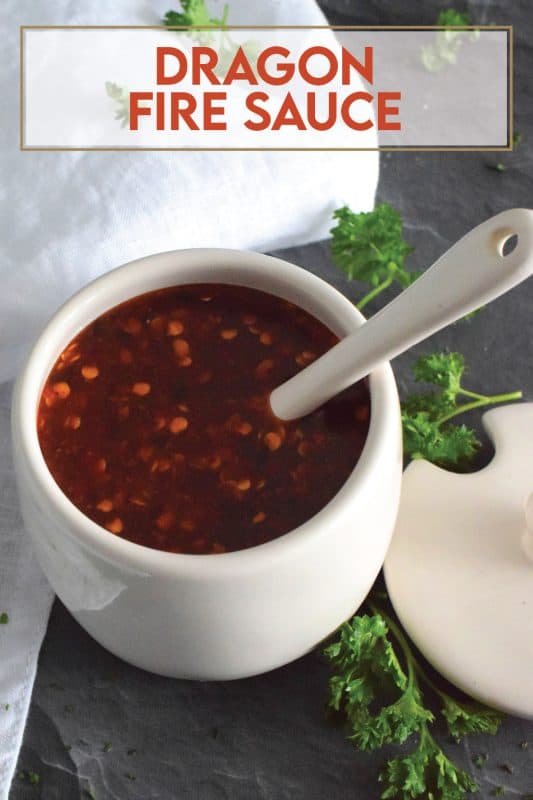 This hot and spicy sauce only has a scary name like Dragon Fire Sauce; it most certainly isn't blow-your-head-off hot - not in small amounts anyway! This sauce has so many uses and tastes great on so many things!  #dragonfire #hotsauce #gochujang #hotandspicy #chilies