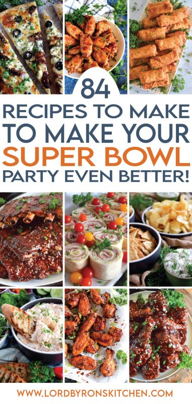 This collection of 84 Super Bowl Party Recipes has something for everyone! Whether you are the most die-hard fan, or if you're just in it for the halftime show, like me! This is the ultimate list of recipes for every game day, not just football, so keep this list close by! #superbowl #partyrecipes #appetizers #gamedayrecipes