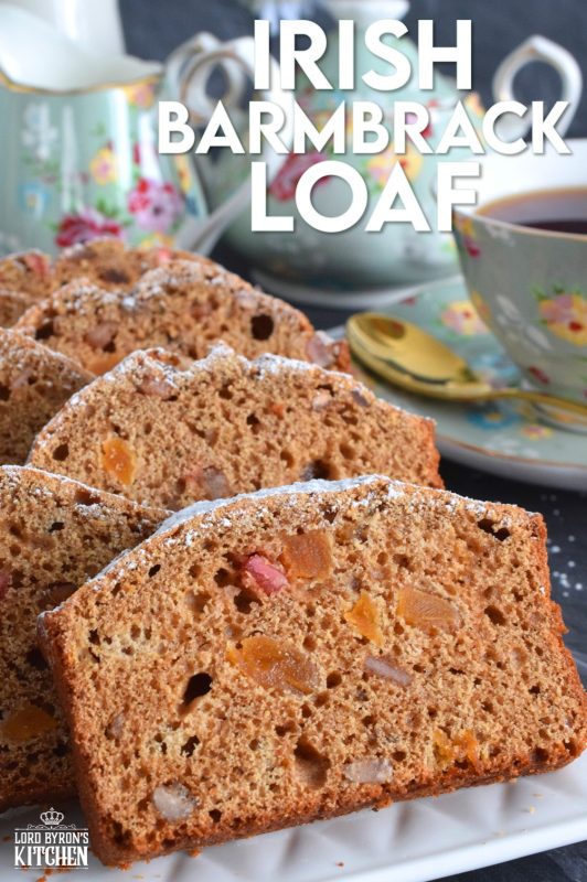 Best served with tea as an afternoon snack, Irish Barmbrack Loaf is prepared with dried fruit that has been soaked in strong, hot tea. Super moist and flavourful, this loaf is inspired by traditional barmbrack bread. #irish #barmbrack #stpattysday #irishrecipes