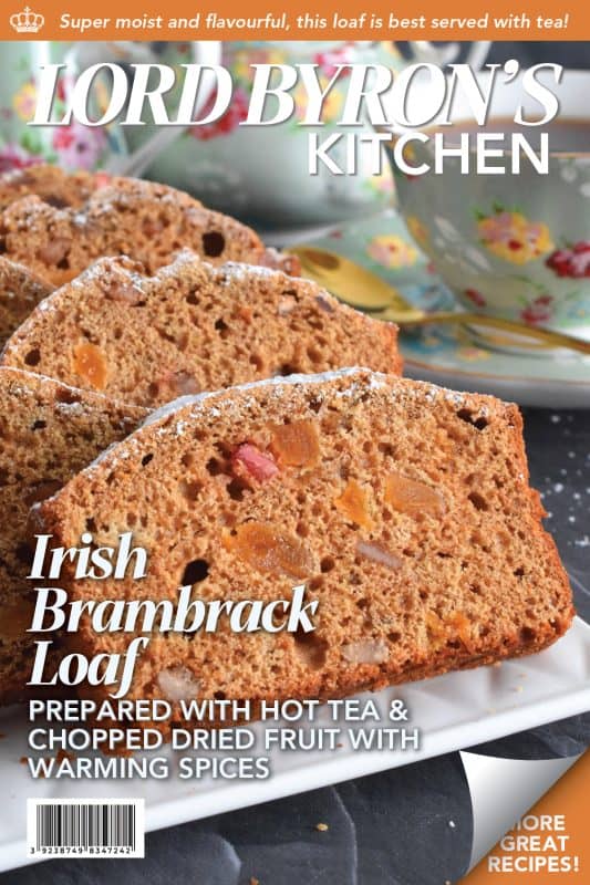 Best served with tea as an afternoon snack, Irish Barmbrack Loaf is prepared with dried fruit that has been soaked in strong, hot tea. Super moist and flavourful, this loaf is inspired by traditional barmbrack bread. #irish #barmbrack #stpattysday #irishrecipes