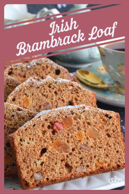 Best served with tea as an afternoon snack, Irish Barmbrack Loaf is prepared with dried fruit that has been soaked in strong, hot tea. Super moist and flavourful, this loaf is inspired by traditional barmbrack bread. #irish #barmbrack #stpattysday #irishrecipes