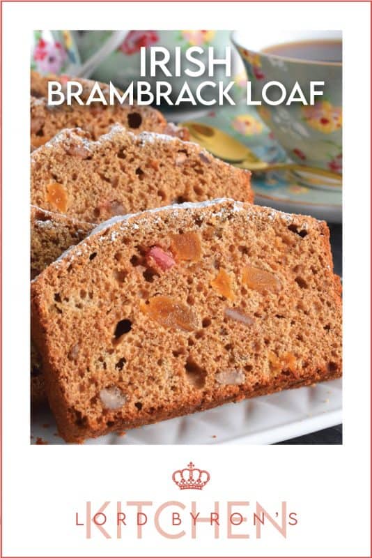 Best served with tea as an afternoon snack, Irish Barmbrack Loaf is prepared with dried fruit that has been soaked in strong, hot tea. Super moist and flavourful, this loaf is inspired by traditional barmbrack bread. #irish #barmbrack #stpattysday #irishrecipes