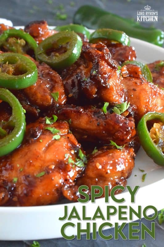 Spicy Jalapeno Chicken is a crispy fried chicken in a thick, sweet, savoury, and spicy sauce; this recipe is most certainly for the spicy food lover. Prepared with a light and crispy coating, this chicken can be as spicy or as mild as you like - it's really up to your personal preference! #friedchicken #jalapeno #jalapenochicken #spicychicken #chicken