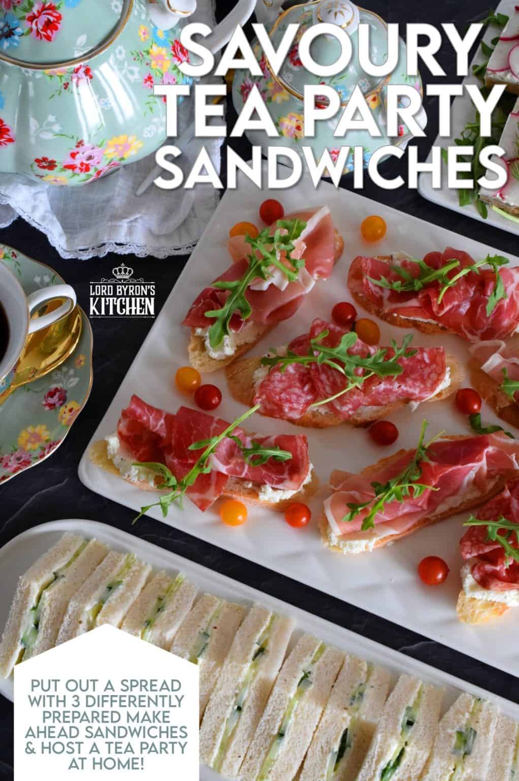 Savoury Tea Party Sandwiches Lord Byron
