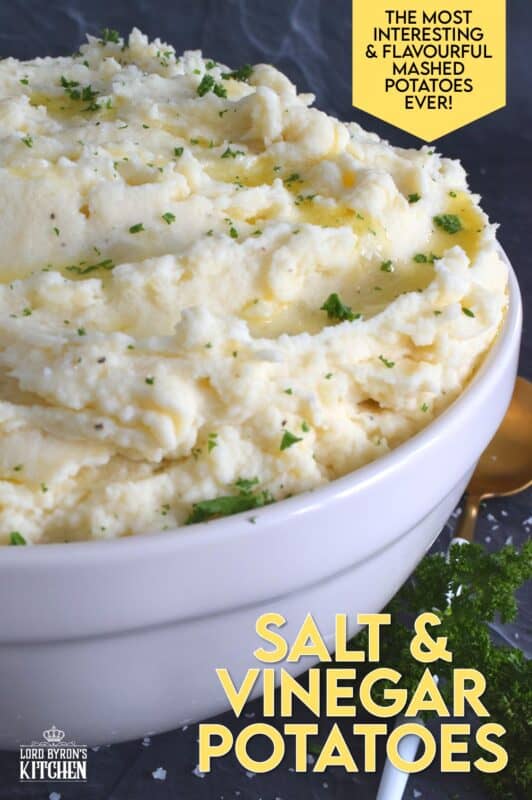 Mashed Potatoes are everyone’s favourite comfort food and side dish, which is what makes it the most common side dish in many homes and on many occasions. But, boring mashed potatoes are a thing of the past!  Salt and Vinegar Mashed Potatoes are such a refreshing and welcomed change! Made with malt vinegar and sea salt, these potatoes are a great side for almost any main! #saltandvinegar #mashedpotatoes #potatoes #sides #malt #maltvinegar
