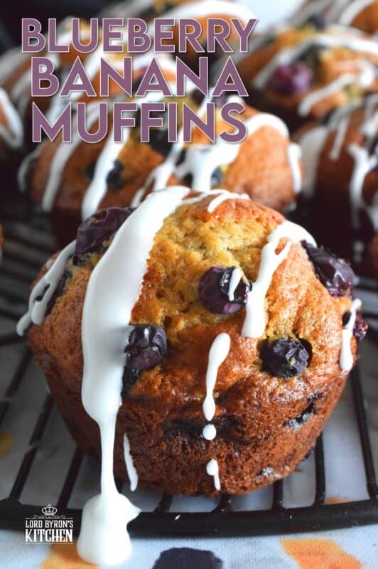 Muffins are one of those things that never seem to last very long in our home. If that muffin has a banana base and is packed with berries, all the more better! Blueberry Banana Muffins are the perfect grab and go breakfast item! #banana #blueberry #muffins