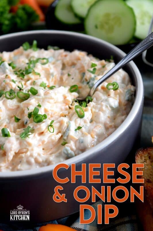 In more cases than not, simple is best, which I why this Cheese and Onion Dip is one of my personal favourites! There's a time and place for dips that are more complex, but there's always a time for a dip that is super fast and easy to whip up, while being addictingly delicious!! #dip #cheesedip #oniondip #cheeseandonion #colddip #cheddar