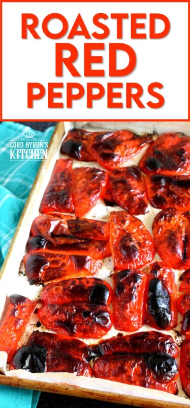 Roasted Red Peppers are a versatile condiment, ingredient, and topping. The ways to use Roasted Red Peppers and endless, and making your own is both easy and fun! If you don't grow your own, buy a bunch when there on sale and make your own roasted peppers at home! #redpeppers #roastedredpeppers #antipasto #canning #bellpeppers #preserving