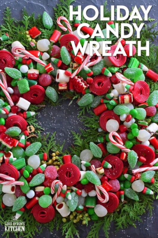 Prepare a Holiday Candy Wreath this Christmas and impress both the young and old kids in your home! Using as many red, green, and white candies as you can source, this bright and festive edible wreath is packed full of sweets! Set this up in the middle of your dessert buffet table, right on your kitchen island, or in the middle of your coffee table! Not only is it tasty, it also doubles as a decorative centerpiece! #wreath #candy #christmas #holiday #fingerfoods #party