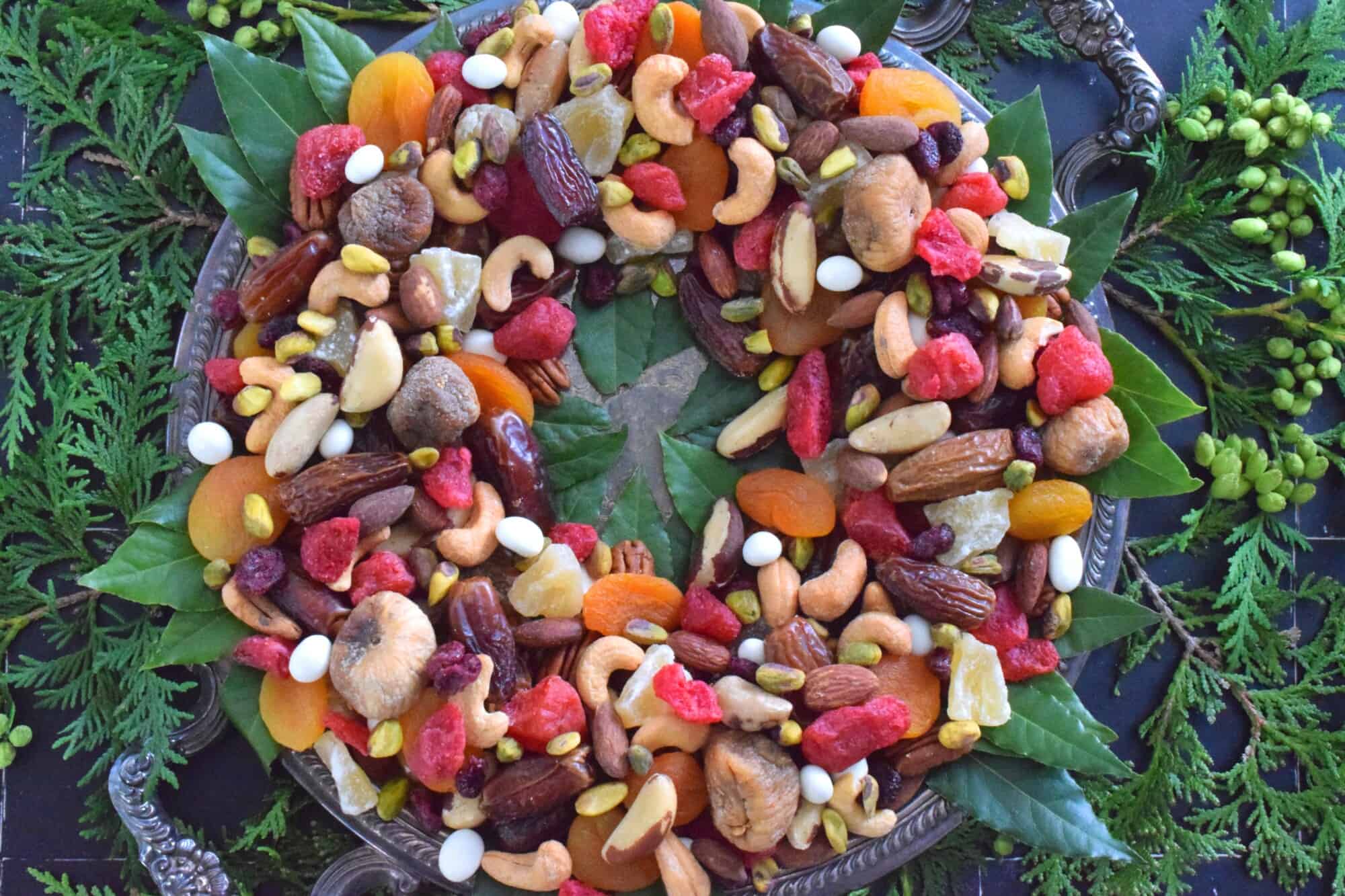 Nuts and Dried Fruit Wreath Lord Byron's Kitchen
