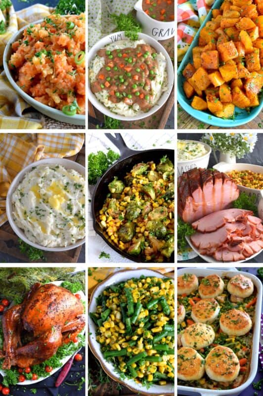 In our home, we have some holiday favourites that we prepare each and every year, but there's always room for one or two more new recipes too! In this collection of 59 Delicious Thanksgiving Recipes, you will find everything you need to make a complete - and impressive! - dinner. Let me share with you my favourite mains and sides and teach you how to make them for your family! #thanksgiving #recipes #collection #dinner #sides