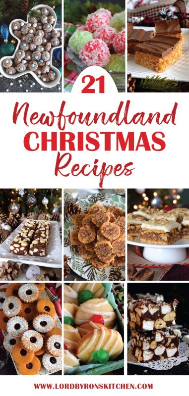 Most Newfoundlanders are quite fond of Christmas and seasonal baking.  This collection of 21 Newfoundland Christmas Recipes is a great place to find inspiration for your holiday baking this season!  Here you will find traditional cookies, squares, cakes, balls, and even a copycat recipe or two as well! #traditional #newfoundland #newfie #christmas #recipes