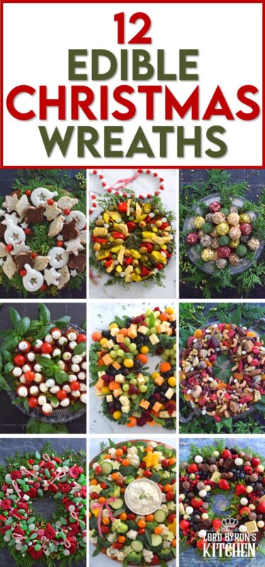 Charcuterie boards continue to be extremely popular, so I fashioned themed charcuteries into wreaths for the holidays. Here are 12 Edible Christmas Wreaths that will certainly tickle your taste buds and leave a smile on your face! Which themes will you recreate in your home this Christmas? #wreaths #charcuterie #christmas #holiday #appetizers