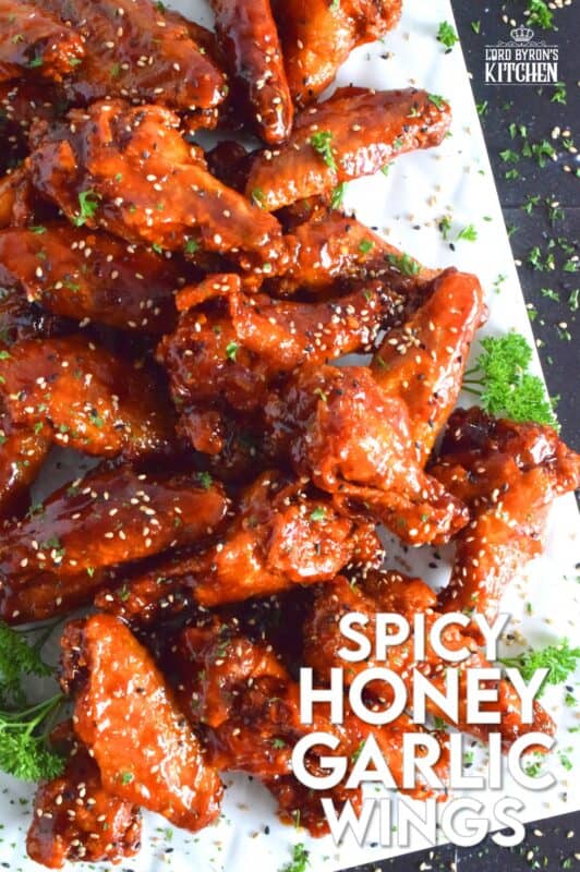 An all-time favourite ingredient combination, which is honey and garlic, is combined with spicy Korean gochujang and salty soy sauce.  The result is a sweet, sticky, and slightly spicy chicken wing recipe that is absolutely phenomenal! If you are a wing lover, you just gotta try these! #wings #honeygarlic #gochujang #korean