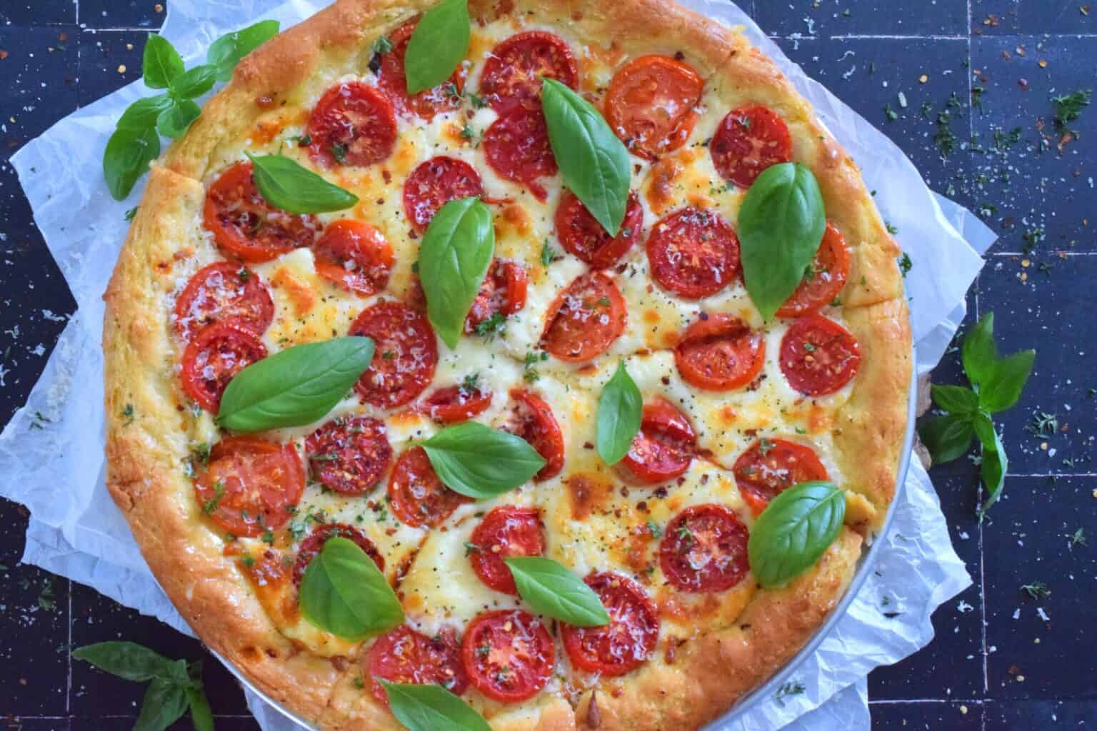 Herb and Garlic Margherita Pizza - Lord Byron's Kitchen