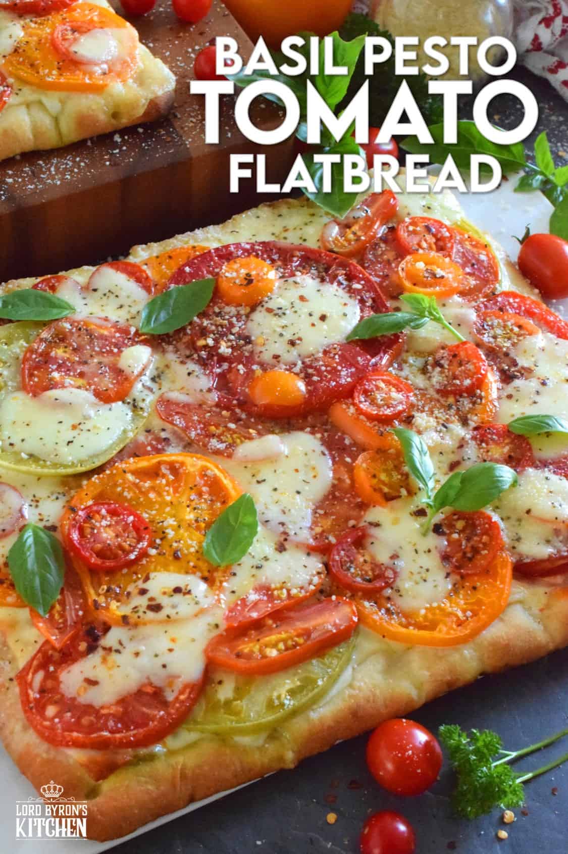 Basil Pesto Tomato Flatbread Lord Byron's Kitchen