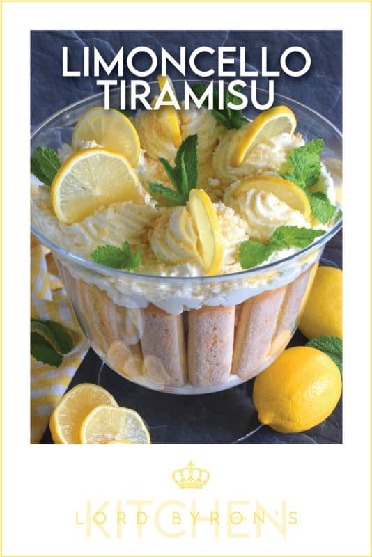 Refreshingly tart with a silky smooth and sweet mascarpone filling, Limoncello Tiramisu has to be one of the most delicious summertime desserts. With layers of light and airy ladyfingers, and a thick, slightly sweet filling, balanced with the puckering taste of fresh lemons, this dessert is completely irresistible! #limoncello #lemon #tiramisu