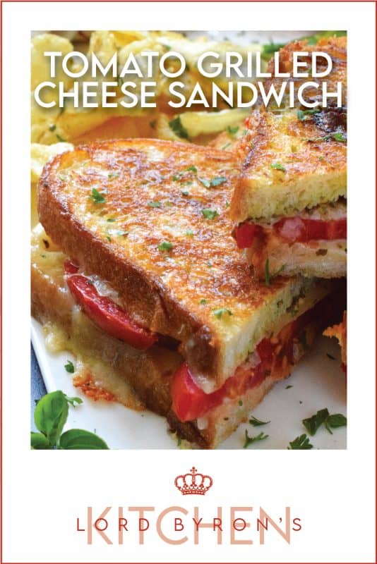 One of the most comforting and nostalgic childhood favourites is a grilled cheese sandwich paired with tomato soup. Nobody wants to eat soup in the summer, so my Tomato Grilled Cheese Sandwich is perfect! Summer fresh tomatoes and basil pesto are tucked into the sandwich to make the ultimate flavour combination!