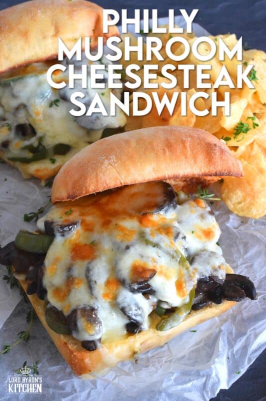 If you prepare mushrooms the right way, they can easily replace meat in almost any recipe. This Philly Mushroom Cheesesteak Sandwich has all the flavour you've come to expect without any beef at all. Vegetarians, rejoice! #vegetarian #meatless #philly #cheesesteak #mushroom