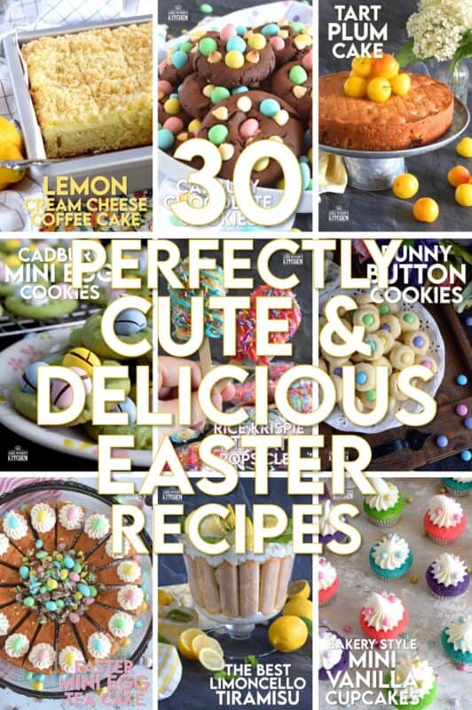 Sugary sweet, silky chocolatey, and delightfully indulgent is to be expected for Easter, and this year, I'm sharing my top 30 Perfectly Cute and Delicious Easter Recipes!  If you're looking for rich and luxurious or simple and homey, this collection has everything you need!  Happy Easter!! #easter #collection #recipes #cadbury #chocolate