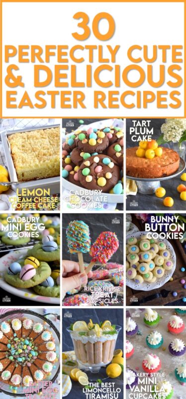 Sugary sweet, silky chocolatey, and delightfully indulgent is to be expected for Easter, and this year, I'm sharing my top 30 Perfectly Cute and Delicious Easter Recipes!  If you're looking for rich and luxurious or simple and homey, this collection has everything you need!  Happy Easter!! #easter #collection #recipes #cadbury #chocolate