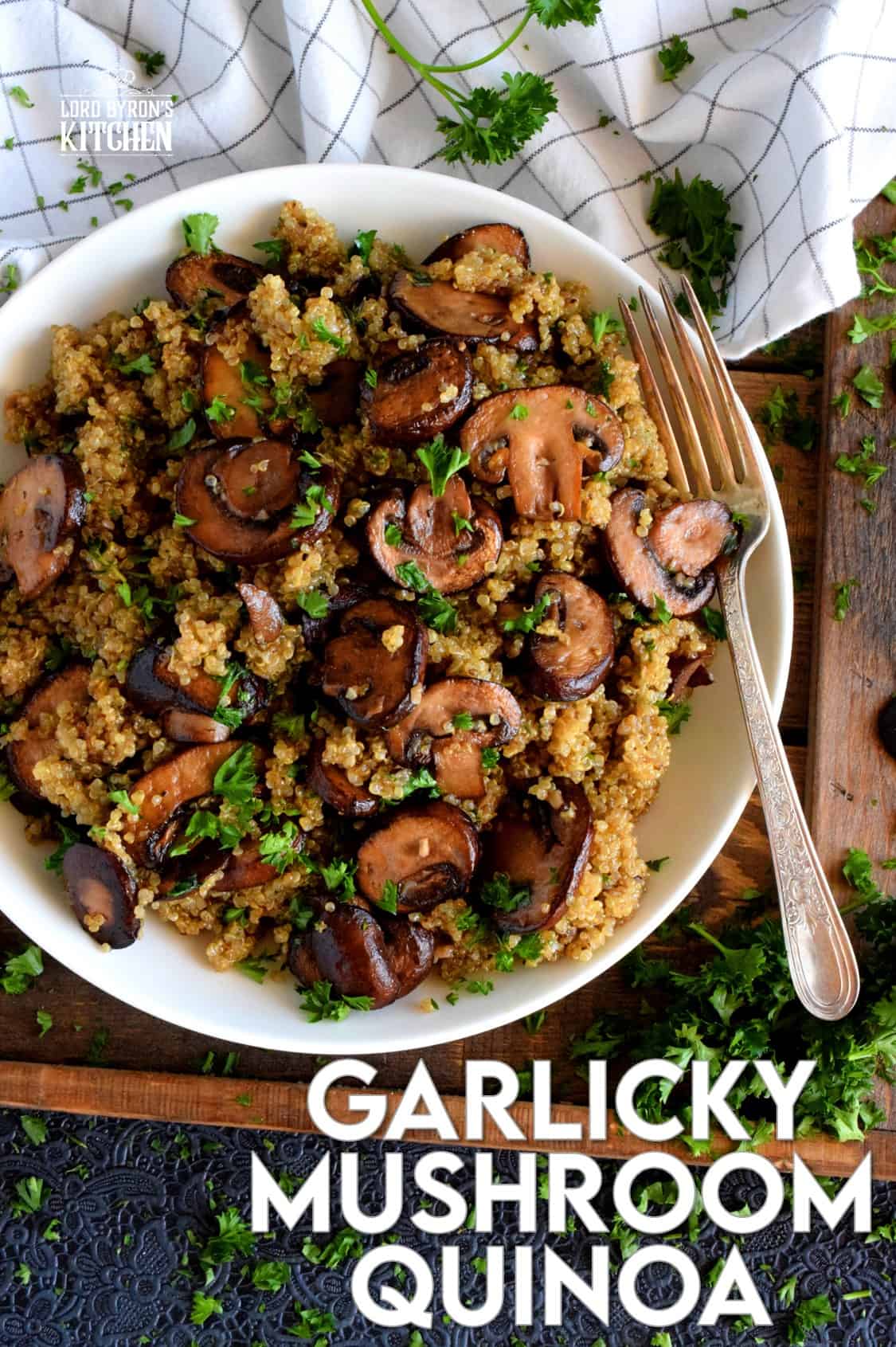 Garlicky Mushroom Quinoa