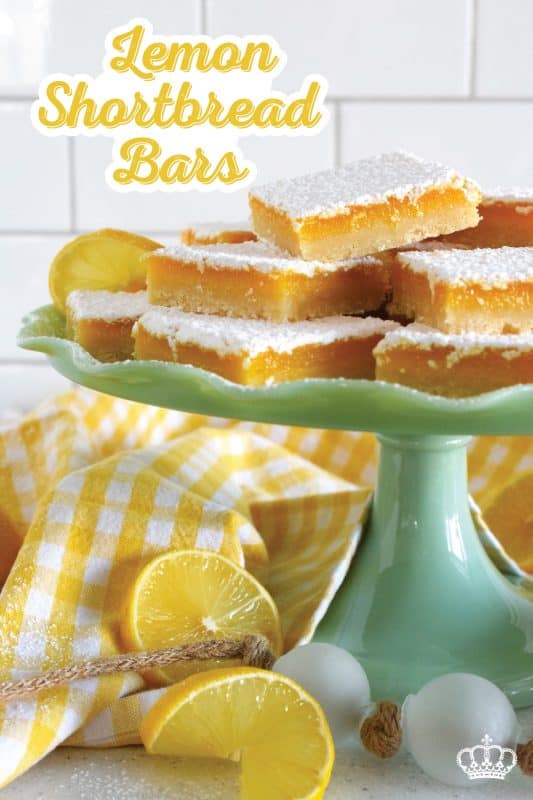 Pucker up! These Lemon Shortbread Bars are perfectly balanced with tartness from the lemons and sweetness from the sugar. The easy to prepare lemon filling is baked right on top of that homemade buttery shortbread crust. Perfect to serve at Easter brunch, a light and refreshing summer dessert, but so delicious you can whip up a batch of these for any occasion! #lemon #bars #shortbread #easter #squares