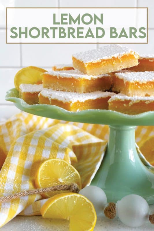 Pucker up! These Lemon Shortbread Bars are perfectly balanced with tartness from the lemons and sweetness from the sugar. The easy to prepare lemon filling is baked right on top of that homemade buttery shortbread crust. Perfect to serve at Easter brunch, a light and refreshing summer dessert, but so delicious you can whip up a batch of these for any occasion! #lemon #bars #shortbread #easter #squares
