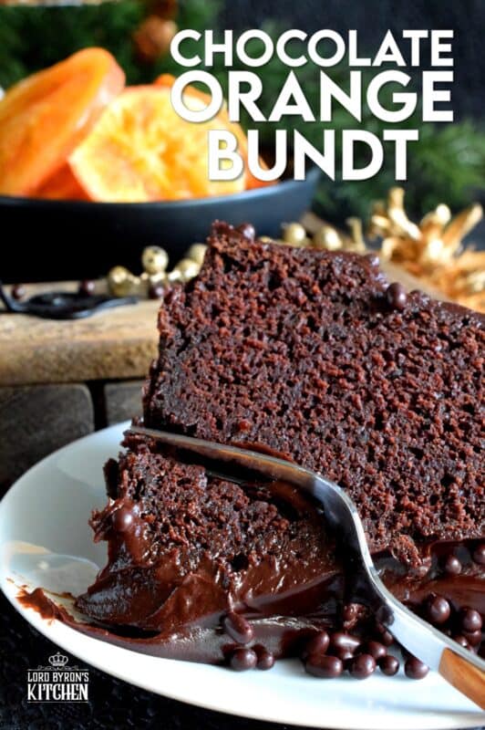 When you combine chocolate and orange, they form the perfect flavour combination; and these flavours are bold and bright in this bundt cake. Chocolate cake should be super moist and this one certainly is! Prepared with buttermilk and brewed coffee, this is most certainly not your average chocolate cake! #orange #chocolate #bundt #terrys