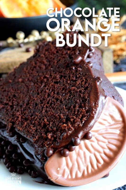 When you combine chocolate and orange, they form the perfect flavour combination; and these flavours are bold and bright in this bundt cake. Chocolate cake should be super moist and this one certainly is! Prepared with buttermilk and brewed coffee, this is most certainly not your average chocolate cake! #orange #chocolate #bundt #terrys