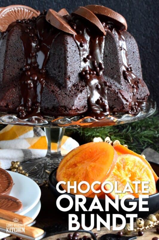 When you combine chocolate and orange, they form the perfect flavour combination; and these flavours are bold and bright in this bundt cake. Chocolate cake should be super moist and this one certainly is! Prepared with buttermilk and brewed coffee, this is most certainly not your average chocolate cake! #orange #chocolate #bundt #terrys