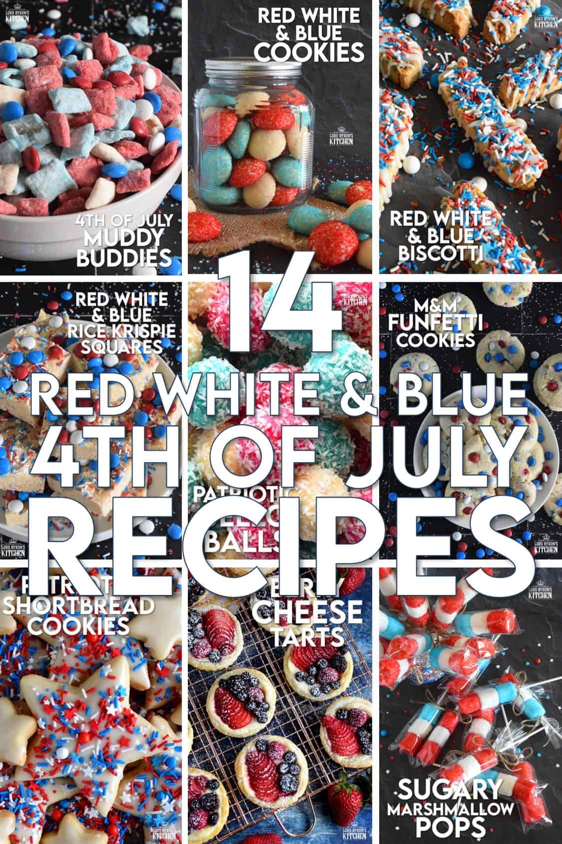 14 Red White and Blue 4th of July Recipes - Lord Byron's Kitchen