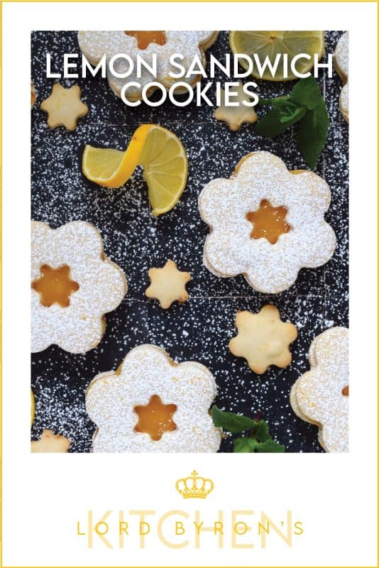 This recipe starts with an easy to prepare shortbread cookie that is generously infused with freshly grated lemon zest.  Once baked and cooled, two cookies are sandwiched with lemon curd; these Lemon Sandwich Cookies are super refreshing and make a perfect summertime treat or springtime brunch dessert! #lemon #curd #zest #sandwich #cookies