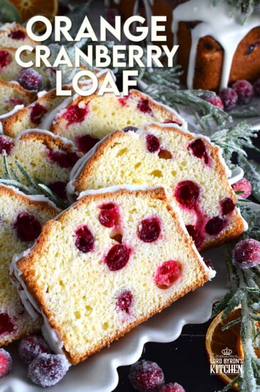 Moist and delicious, orangey and refreshing, packed with fresh cranberries and orange zest, and drizzled with a sweet glaze, Orange Cranberry Loaf is a perfect dessert or a lovely addition to your afternoon tea. This is delicious anytime, but the combination of oranges and cranberries is a must at Christmastime! #cranberry #orange #loaf #bread #glazed
