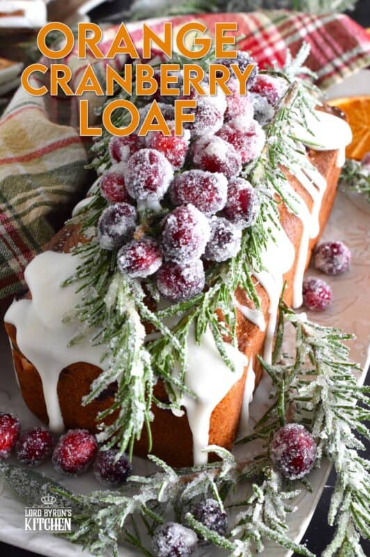 Moist and delicious, orangey and refreshing, packed with fresh cranberries and orange zest, and drizzled with a sweet glaze, Orange Cranberry Loaf is a perfect dessert or a lovely addition to your afternoon tea. This is delicious anytime, but the combination of oranges and cranberries is a must at Christmastime! #cranberry #orange #loaf #bread #glazed