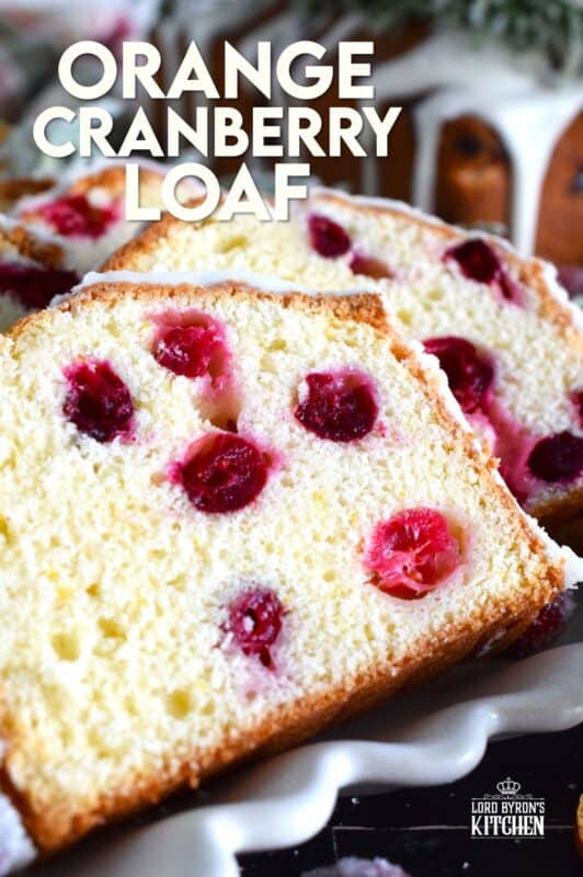 Moist and delicious, orangey and refreshing, packed with fresh cranberries and orange zest, and drizzled with a sweet glaze, Orange Cranberry Loaf is a perfect dessert or a lovely addition to your afternoon tea. This is delicious anytime, but the combination of oranges and cranberries is a must at Christmastime! #cranberry #orange #loaf #bread #glazed