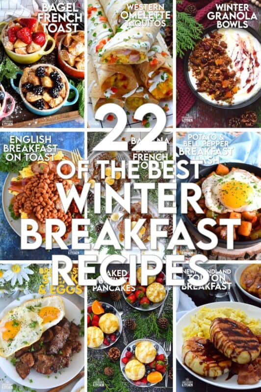 On those cold winter mornings when you just cannot seem to get going, a good breakfast is the cure! Here are 22 of the Best Winter Breakfast Recipes that will fuel your day and keep you feeling full! As an added bonus, they're hearty, cozy, and budget-friendly too!  #breakfast #winter #hearty #family #coldweather