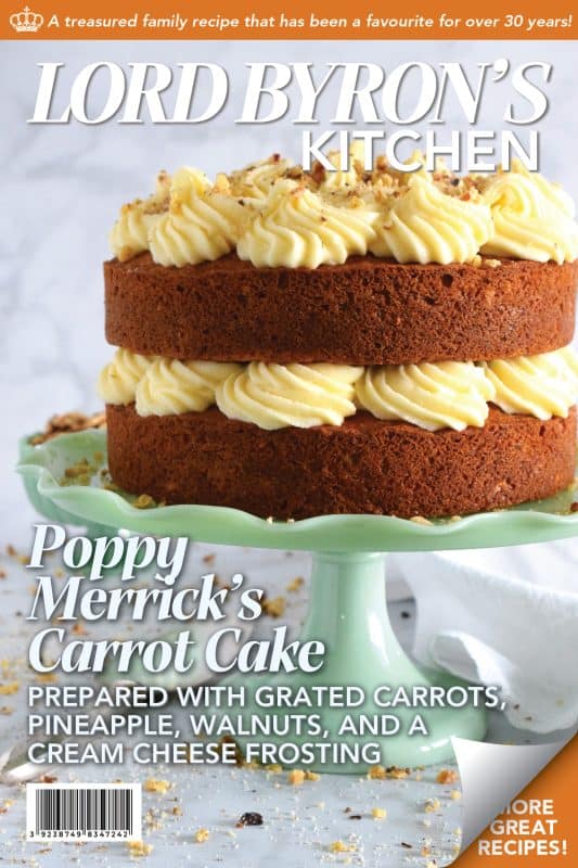 My favourite cake is a carrot cake with cream cheese frosting - more specifically, it's this particular carrot cake recipe. Known to my daughter as Poppy Merrick, this is the recipe he used as a cook for over 30 years on the Canadian Coast Guard. This cake is super moist and flavourful! #carrotcake #cake #carrot #frosting #creamcheese