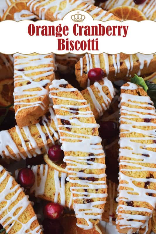 The combination of orange and cranberry isn't new, so it should come as no surprise that the two are showing up together in this Orange Cranberry Biscotti recipe. While the dried cranberries add moisture and texture to the dough, the orange zest and juice add flavour and scent. These biscotti are simply delicious! #biscotti #orange #zest #juice #dried #cranberry #cranberries