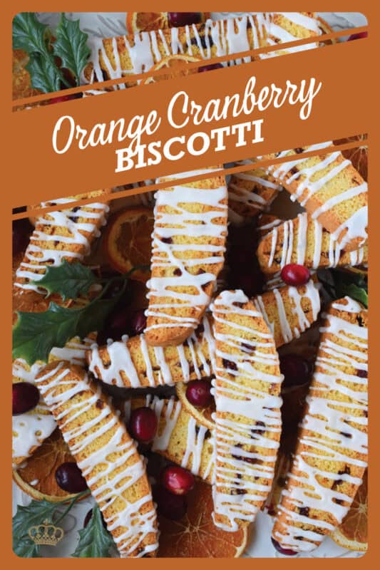 The combination of orange and cranberry isn't new, so it should come as no surprise that the two are showing up together in this Orange Cranberry Biscotti recipe. While the dried cranberries add moisture and texture to the dough, the orange zest and juice add flavour and scent. These biscotti are simply delicious! #biscotti #orange #zest #juice #dried #cranberry #cranberries