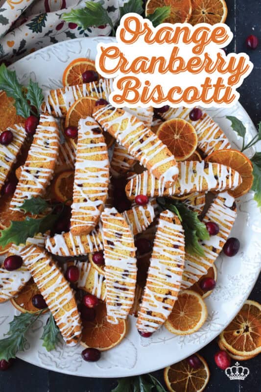 The combination of orange and cranberry isn't new, so it should come as no surprise that the two are showing up together in this Orange Cranberry Biscotti recipe. While the dried cranberries add moisture and texture to the dough, the orange zest and juice add flavour and scent. These biscotti are simply delicious! #biscotti #orange #zest #juice #dried #cranberry #cranberries