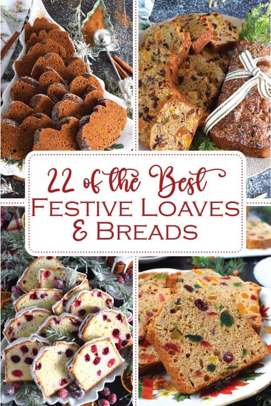 When it comes to baked holiday confections, breads and loaves are completely underrated! In most cases, they are easier than baking cakes, are the perfect size for gift-giving, and more importantly, they’re delicious! 22 of the Best Festive Loaves and Breads is a collection with at least one flavour combination to suit every taste or preference! #collection #breads #loaves #festive #christmas #holiday #loaf #bread #baking