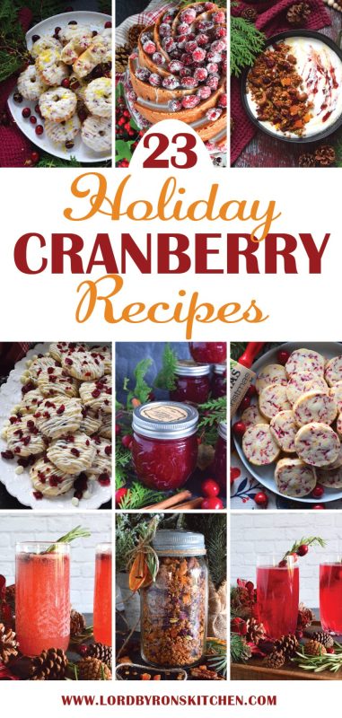 Cranberries seem to become all the rage when the holidays roll round - especailly when it comes to fresh cranberries! In this collection of 23 Holiday Cranberry Recipes, I've assembled a list of cakes, cookies, bars, desserts, and even a cocktail! Not to be left overlooked, there are recipes using dried cranberries too! #cranberries #cranberry #recipes #fresh #dried #holidays #christmas