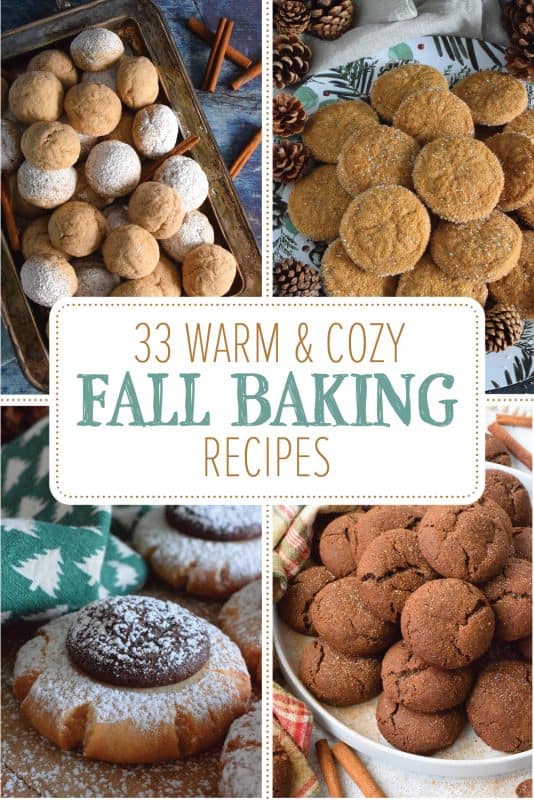 Cooler weather is upon us, so it's time to switch out your shorts and tees for jeans and sweaters. And, while you're at it, dust off your baking tins, because this list of 33 Warm and Cozy Fall Baking Recipes will absolutely make the cooler months more managable and dare I say, appreciated! #fall #baking #recipes #cozy #autumn #pumpkinspice