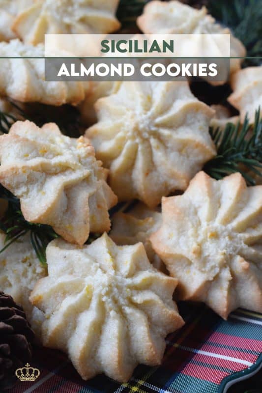 Finally a gluten-free Christmas cookie that is absolutely delicious!  With a soft and chewy center, these Sicilian Almond Cookies have crispy edges and hold their shape very well!  If you're looking for something more festive, top the cookies with sprinkles or a maraschino cherry before baking! #christmas #holiday #baking #cookies #glutenfree #sicilian #almondflour